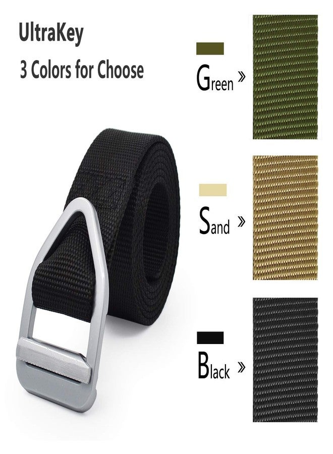 UltraKey Tactical Belt, Military Style Nylon Web Belt for Outdoor Sports Black - Image 2